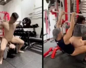 cặp đôi dâm dục vừa tập gym vừa làm tình